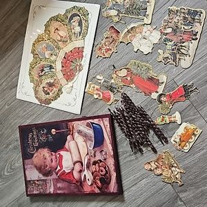 Vintage collectible Victorian Christmas tree ornaments decorations picture lot